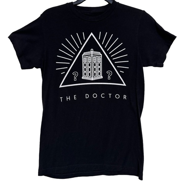 Doctor Who Tardis The Doctor Black T Shirt Unisex Size Small - Picture 1 of 5